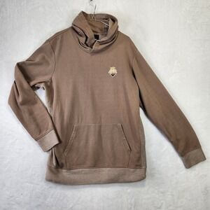 Pink‎ Dolphin Brown Cowl Neck Hoodie Streetwear Surf Logo Pullover L